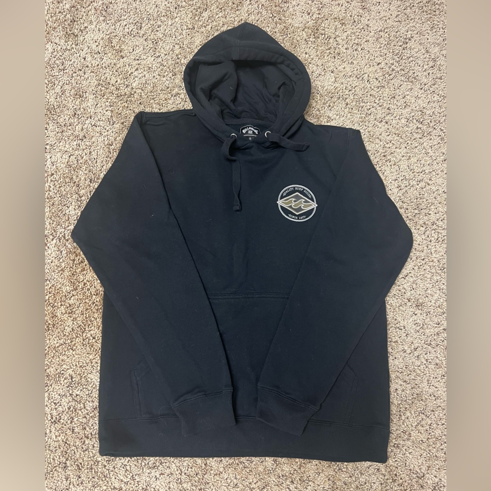 Billabong mens large long sleeve hoodie sweatshirt, black, almost new condition